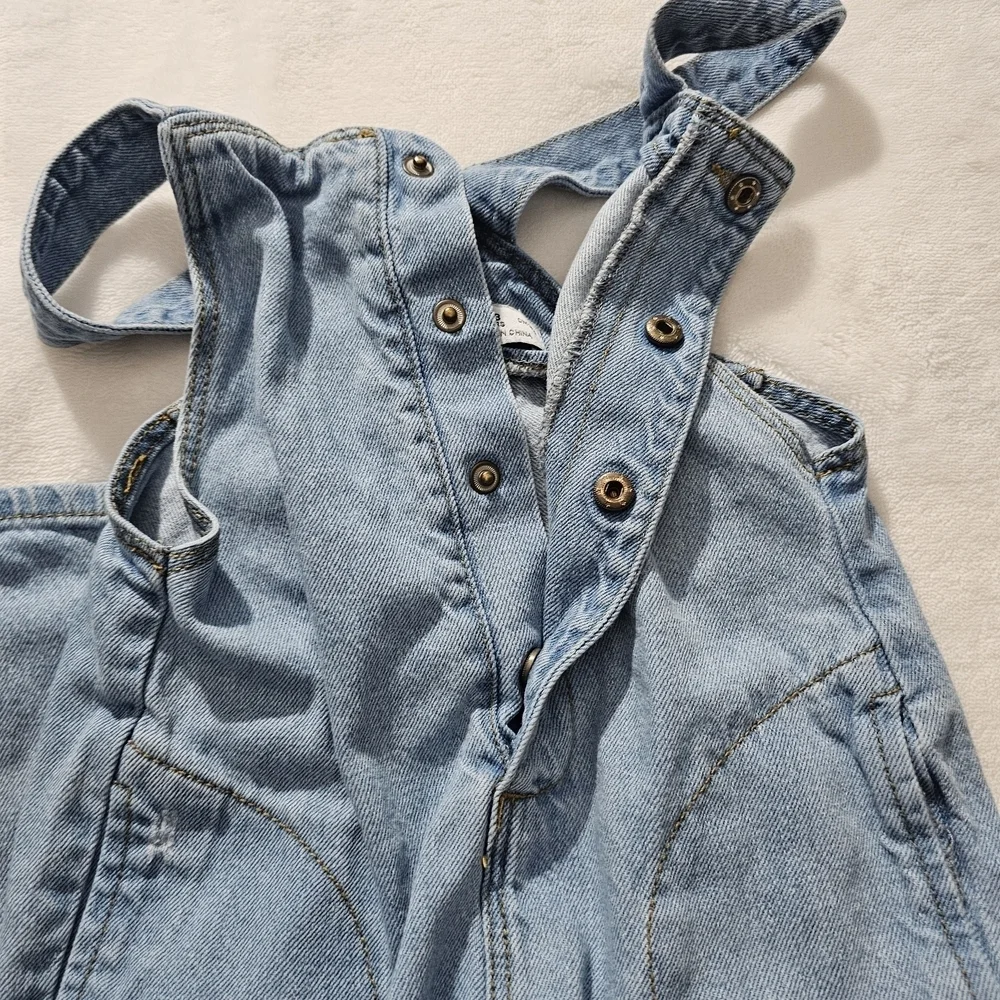 Zara Blue Denim Overalls